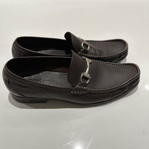 Ferragamo Grained Calfskin Loafer, size 11.